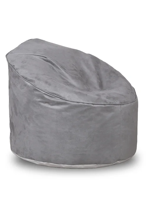 Kaikoo Charcoal Grey Brushed Faux Suede Cool Chill Chair - One Size Image 2