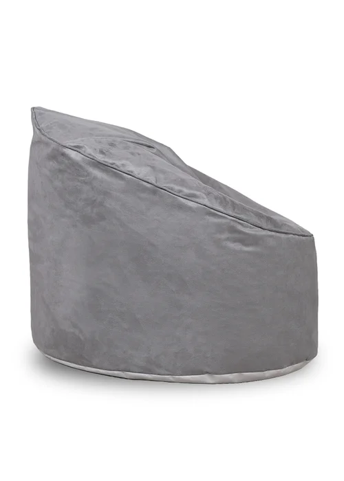 Kaikoo Charcoal Grey Brushed Faux Suede Cool Chill Chair - One Size Image 3