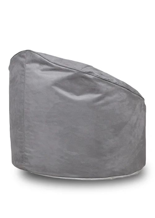 Kaikoo Charcoal Grey Brushed Faux Suede Cool Chill Chair - One Size Image 4