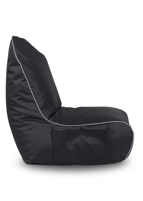 Kaikoo Black Rock Gamer Chair With Stool - One Size Image 3