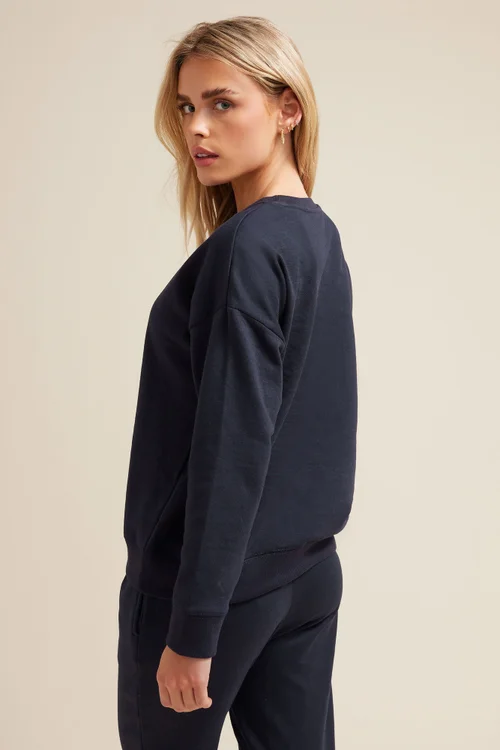 PixieGirl Petite Navy Blue Jersey Sweatshirt - 12 Image 3