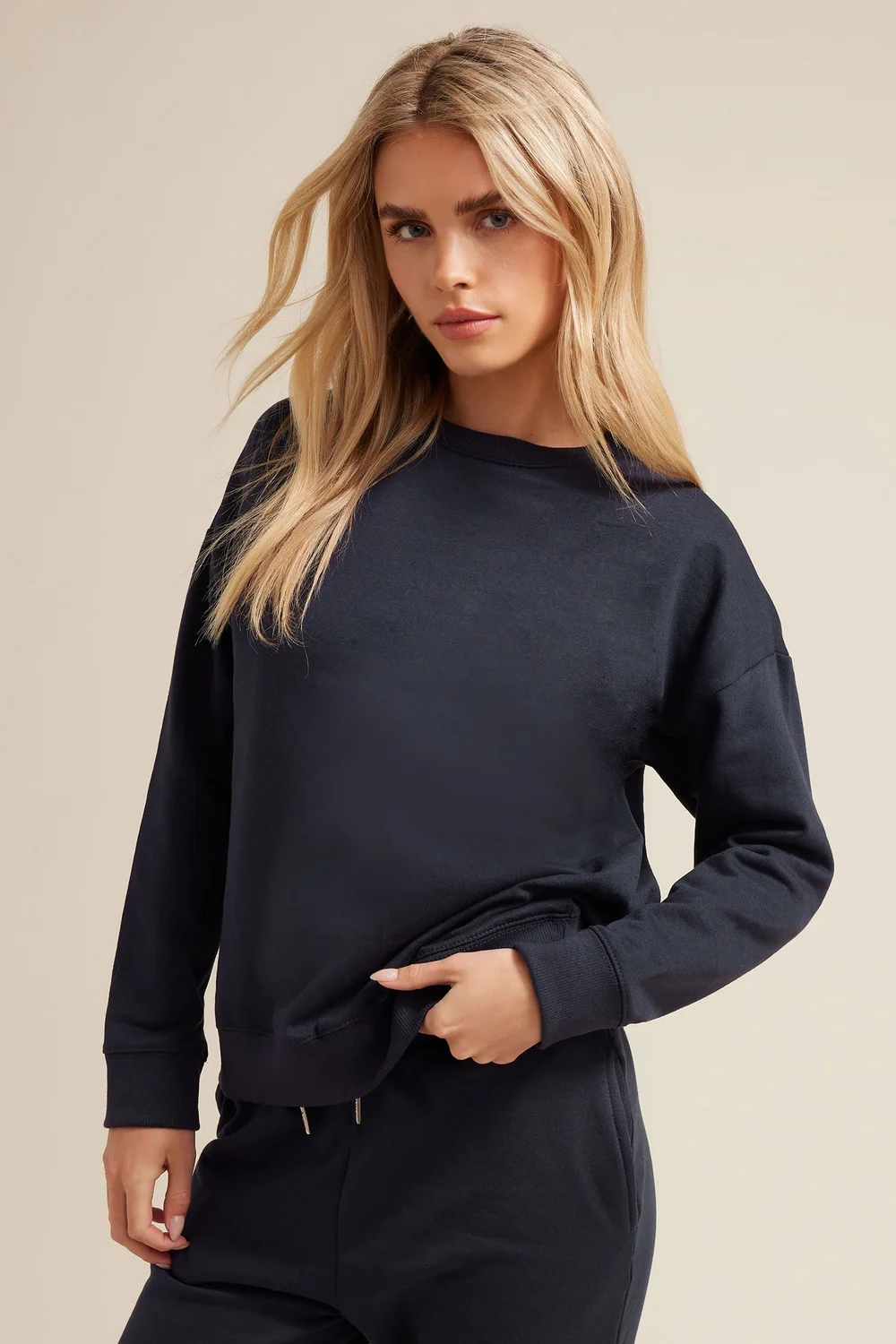 PixieGirl Petite Navy Blue Jersey Sweatshirt - 12 Image 1