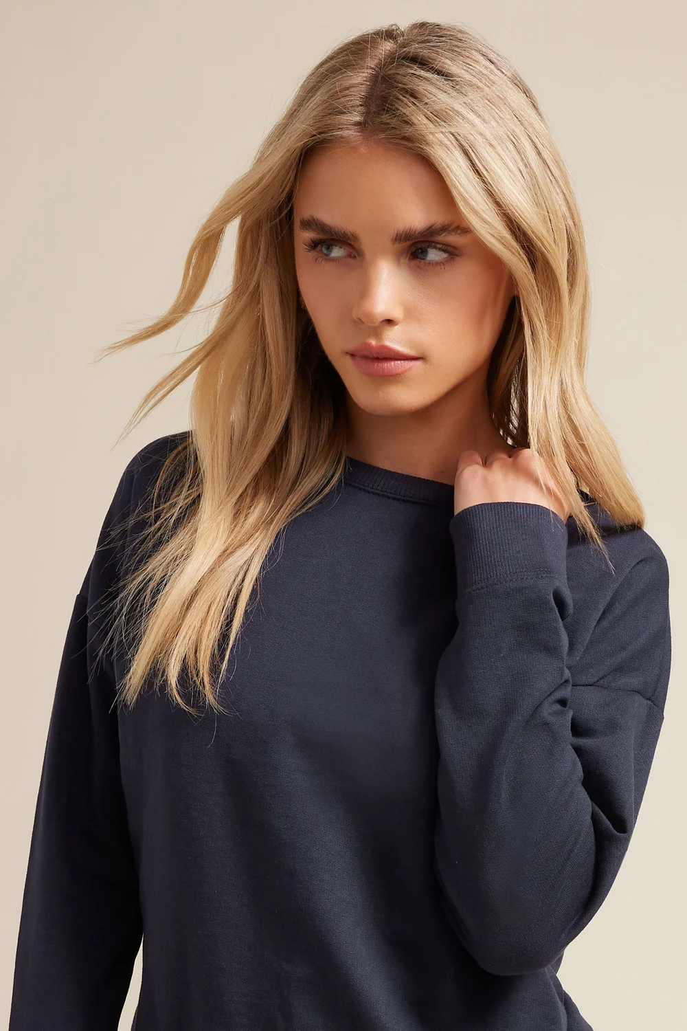 PixieGirl Petite Navy Blue Jersey Sweatshirt - 12 Image 4