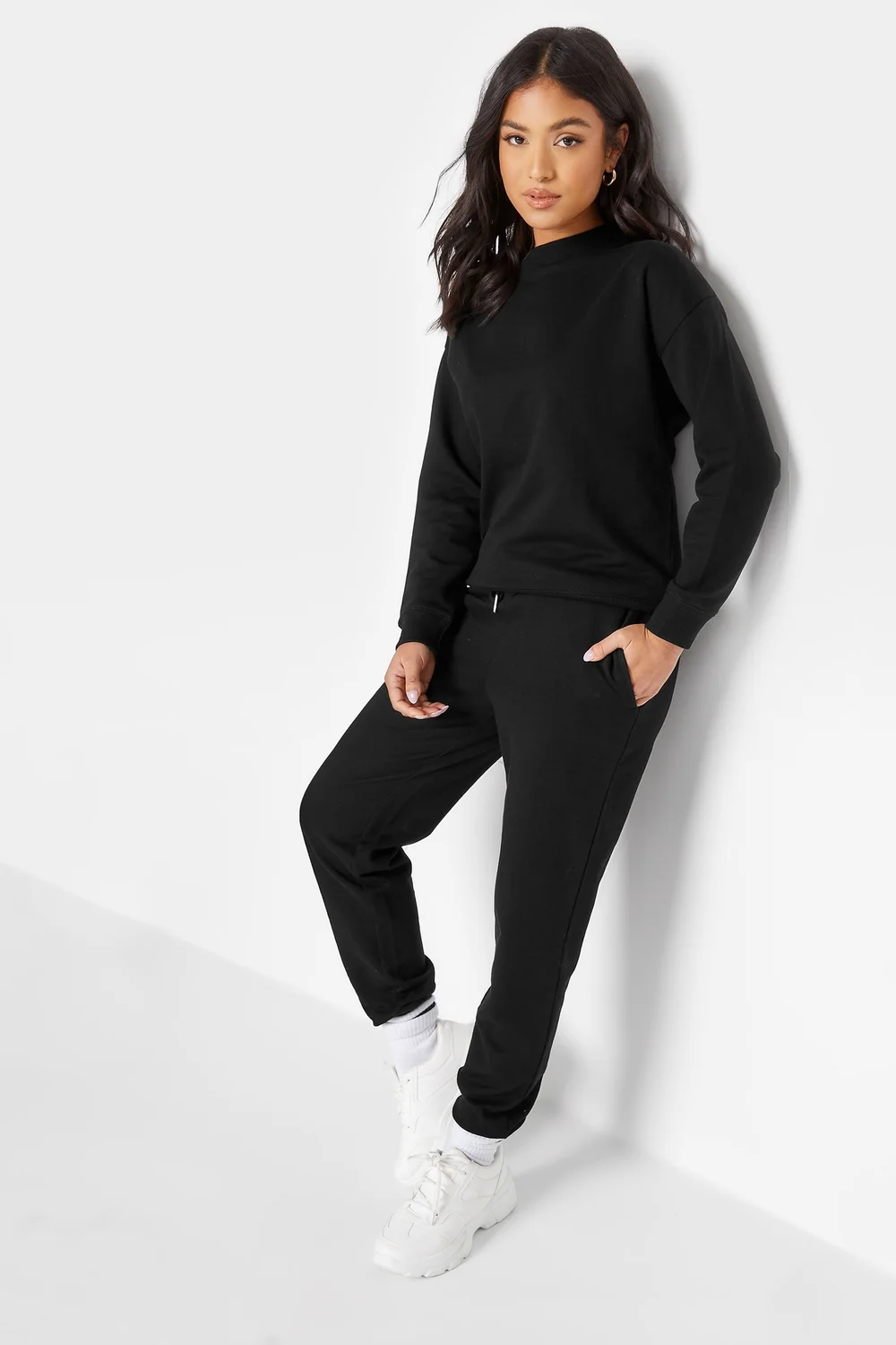 PixieGirl Petite Black Elasticated Waist Cuffed Joggers - 10/L27 Image 3