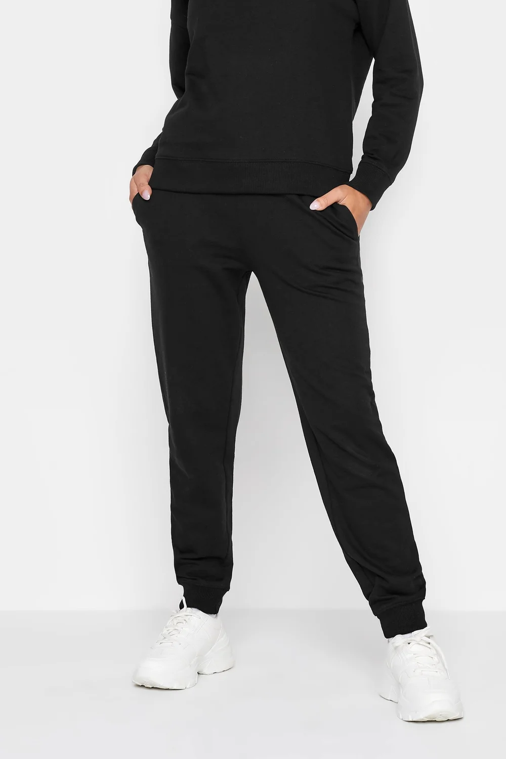 PixieGirl Petite Black Elasticated Waist Cuffed Joggers - 10/L27 Image 2