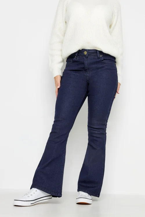 PixieGirl Petite Dark Blue Stretch Flared Jeans - 10/L27 Image 1