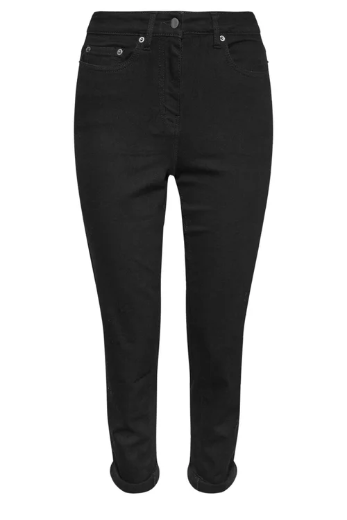PixieGirl Petite Black Stretch Denim Mom Jeans - 8/L27 Image 5
