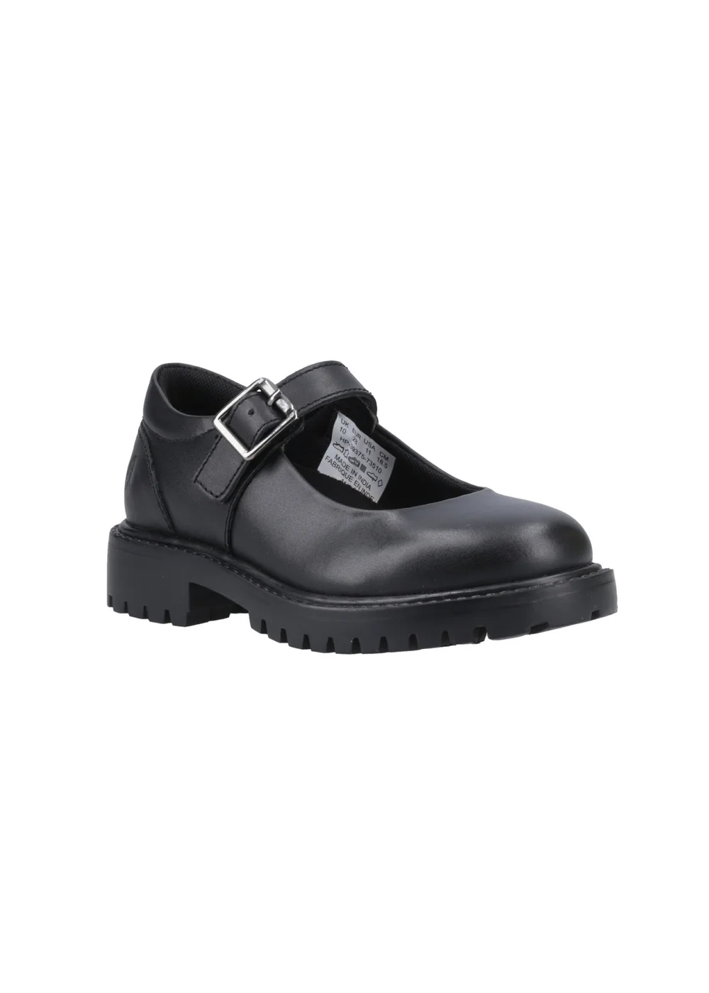 Hush Puppies Black Aurora Junior Shoe - 12 Infants Image 2
