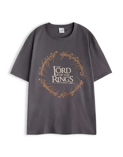 Vanilla Underground Lord Of The Rings Adults Black Logo Pyjama Set - Large Image 3