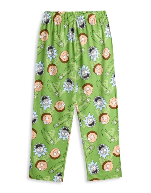 Vanilla Underground Rick & Morty Adults Multi Coloured Pickle Rick Pyjama Set - Large Image 4