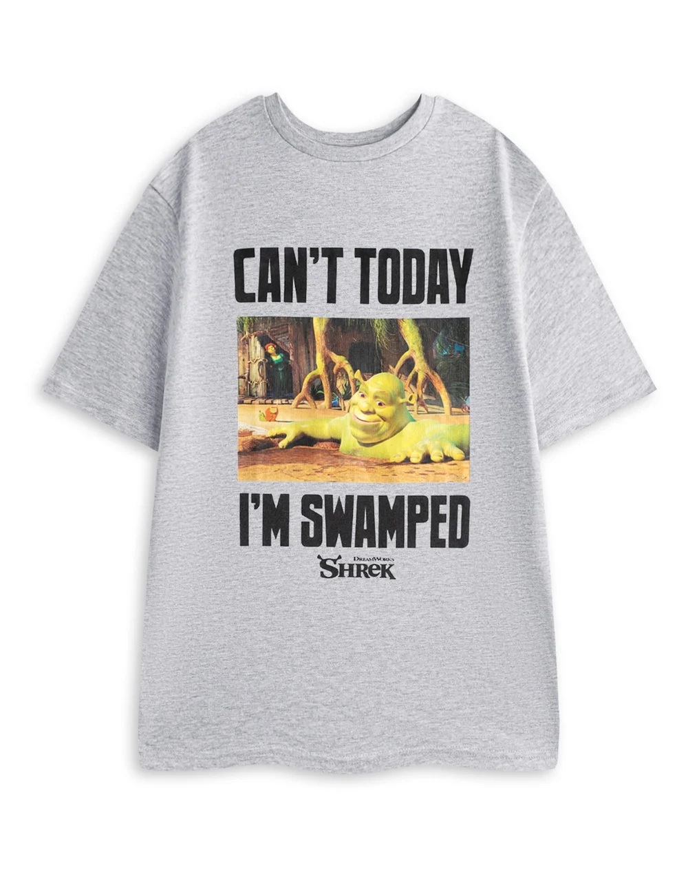 Vanilla Underground Shrek Adults Multicoloured Can't Today I'm Swamped Pyjama Set - Small Image 3