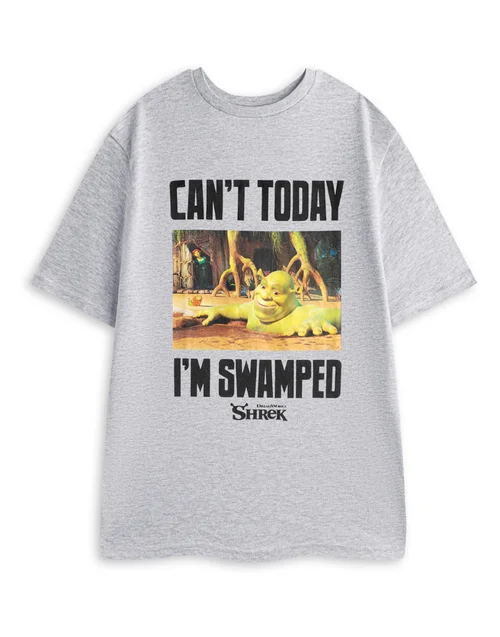Vanilla Underground Shrek Adults Multicoloured Can't Today I'm Swamped Pyjama Set - Small Image 3