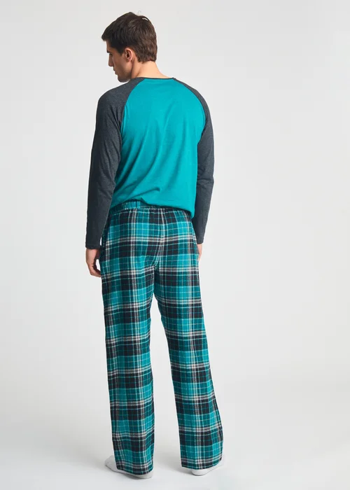 Tokyo Laundry Green Cotton 2-Piece Long Sleeve Top & Bottoms Pyjama Set - Small Image 2