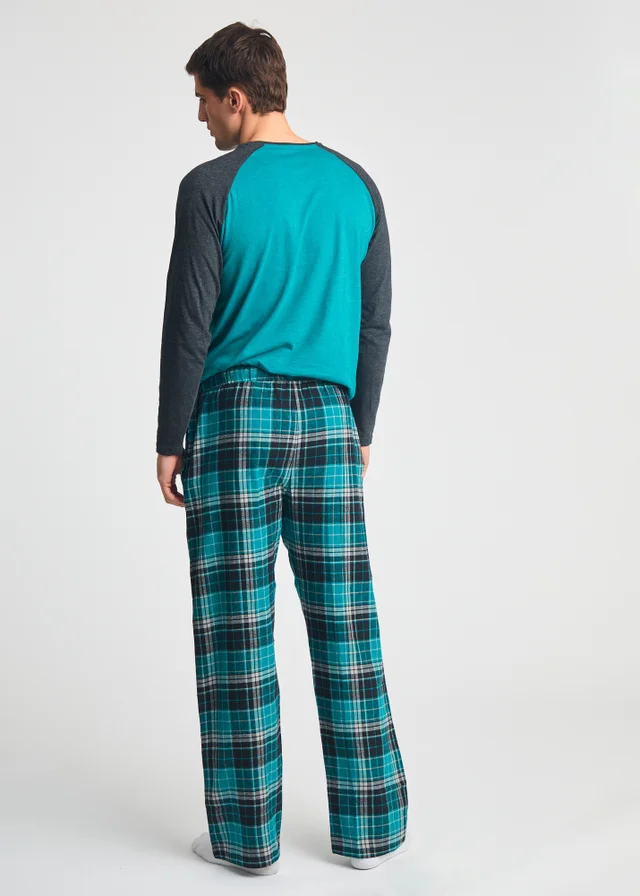 Tokyo Laundry Green Cotton 2-Piece Long Sleeve Top & Bottoms Pyjama Set