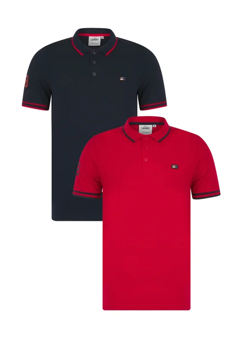 Tokyo Laundry Navy 2-Pack Cotton Short Sleeve Button-Up Polo Shirt - 2XL Image 1