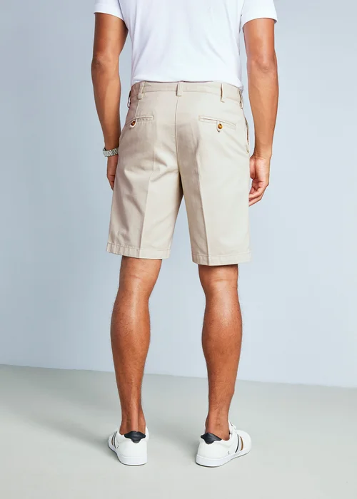 Cotton Traders Warm Cream Pleat Front Ultimate Chino Shorts - 44 W Image 3