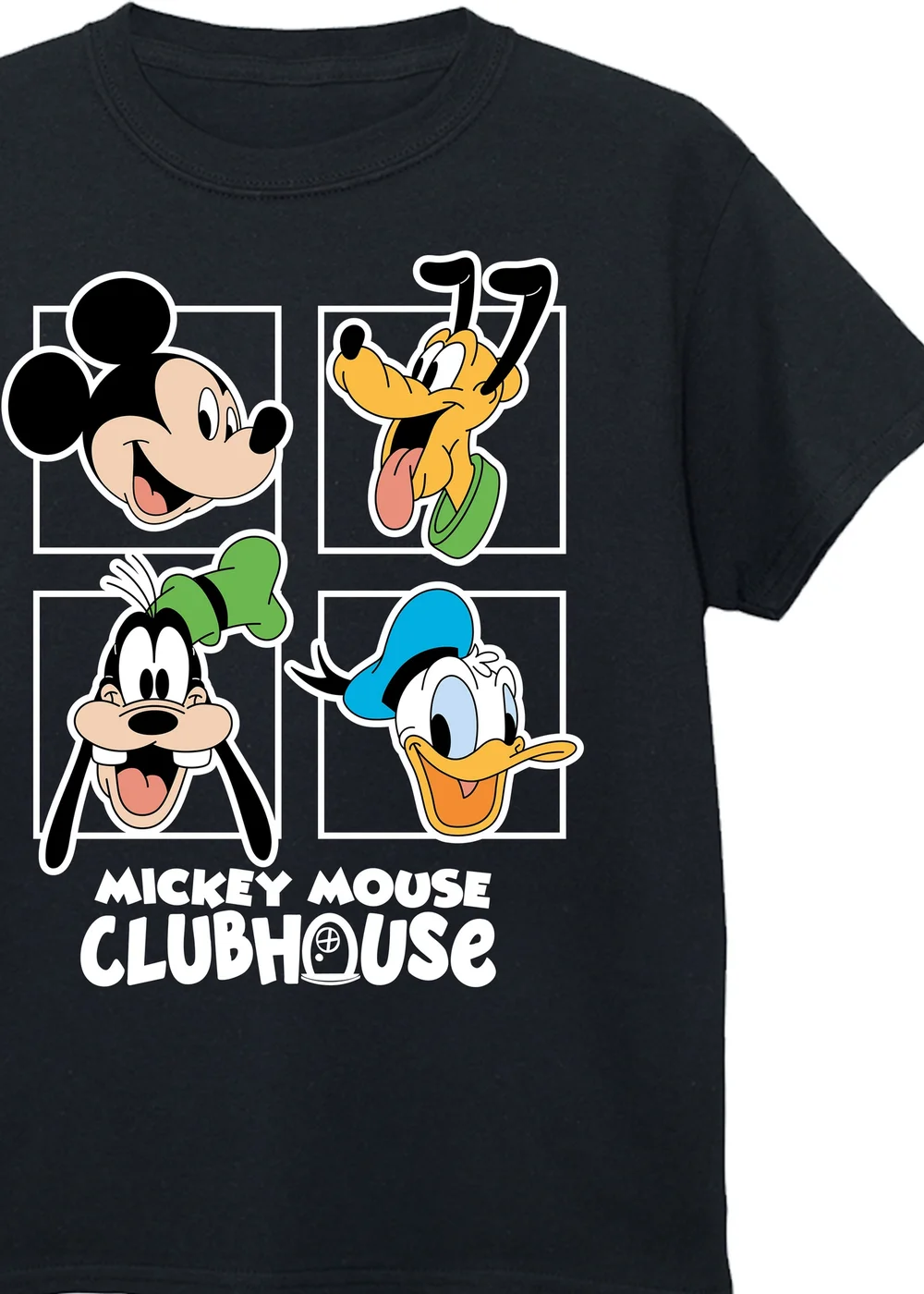 Disney Mickey Clubhouse Head Squares Kids Black Graphic T-Shirt (3-13 Years) - 5-6 Yrs Image 2