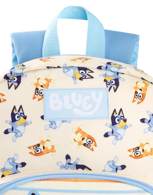 Vanilla Underground Bluey & Bingo Printed Kids Beige/Blue Backpack - One Size Image 3