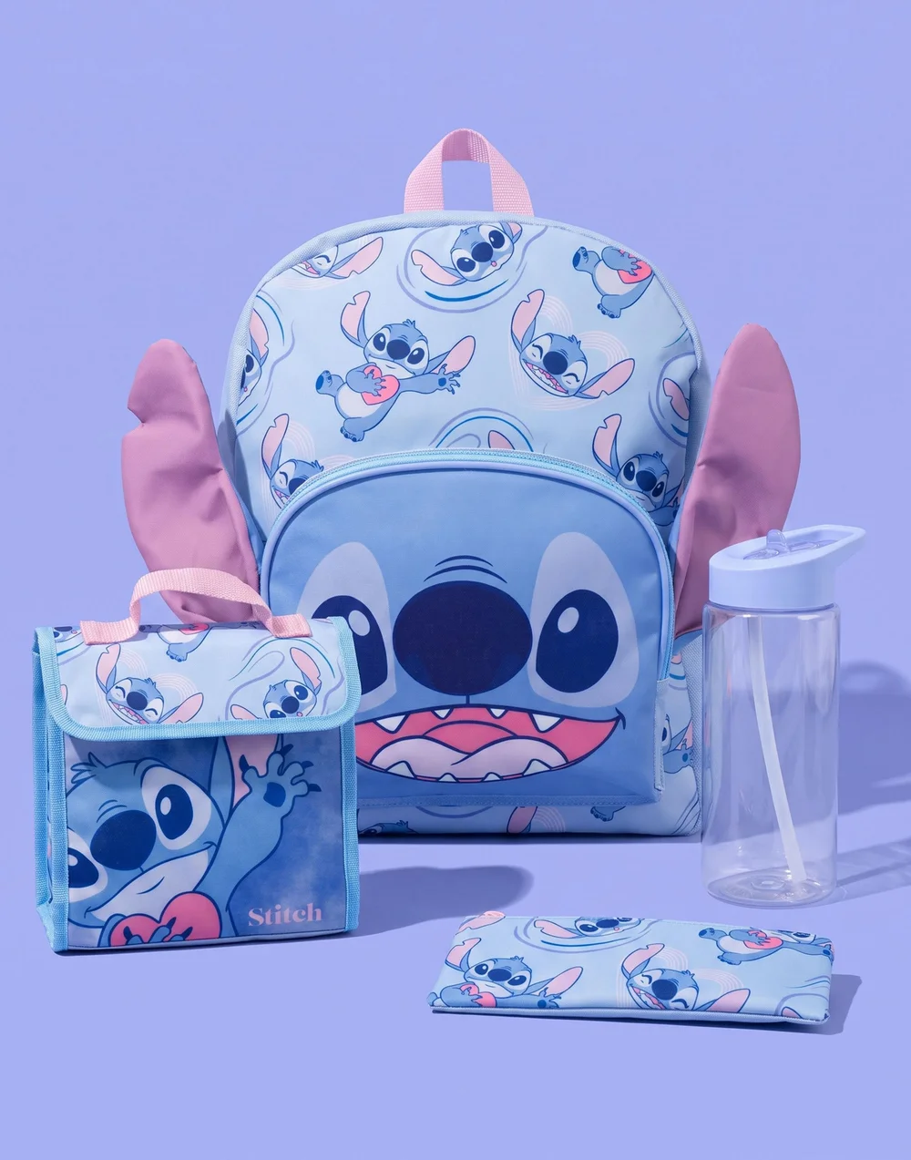 Vanilla Underground Disney Lilo & Stitch Kids Purple 4 Piece Backpack Set - One Size Image 1