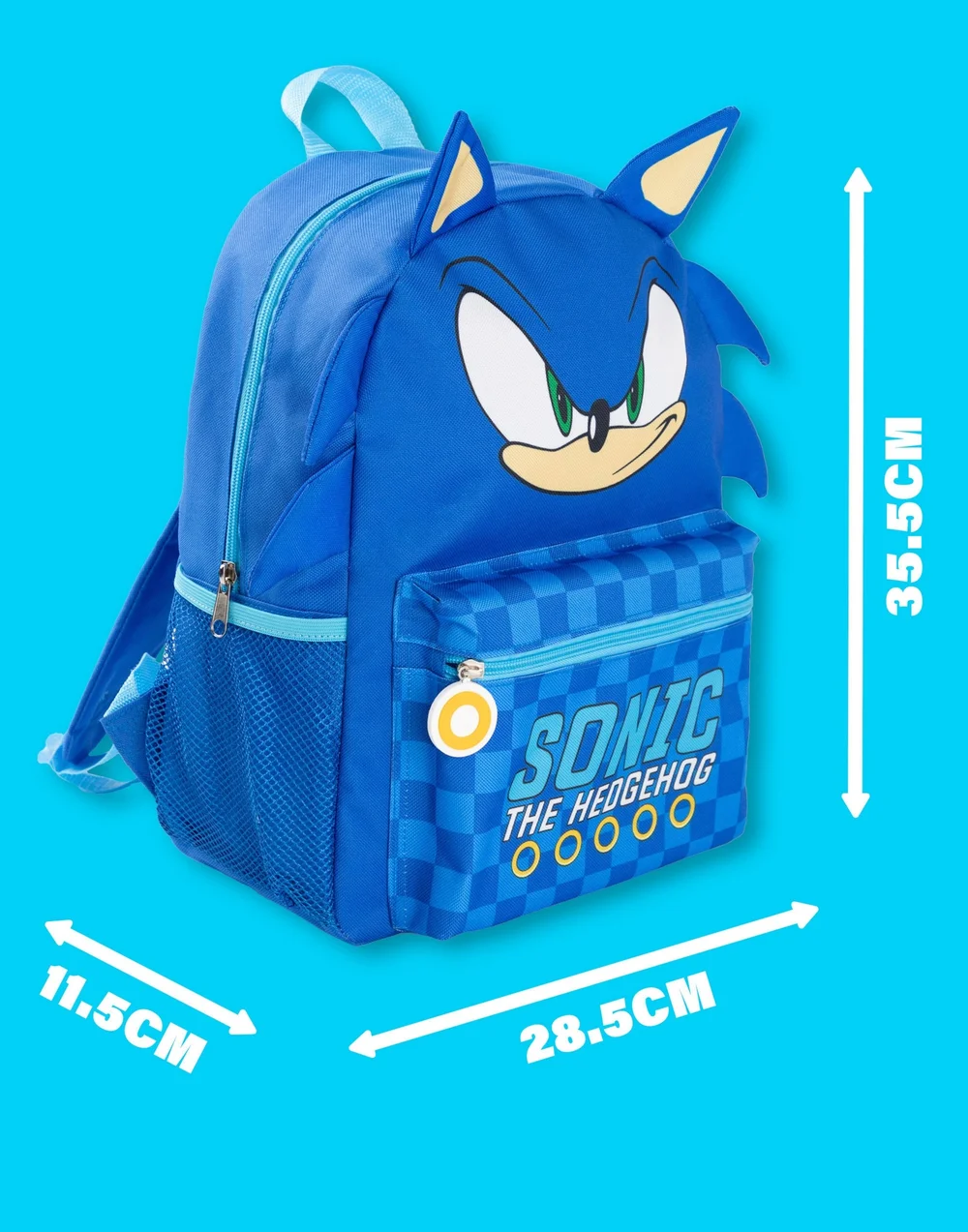 Vanilla Underground Sonic the Hedgehog 3D Kids Blue Backpack - One Size Image 5