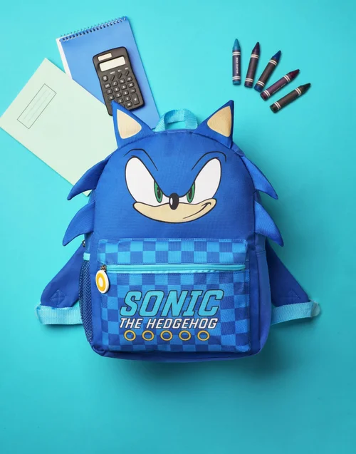 Vanilla Underground Sonic the Hedgehog 3D Kids Blue Backpack - One Size Image 1
