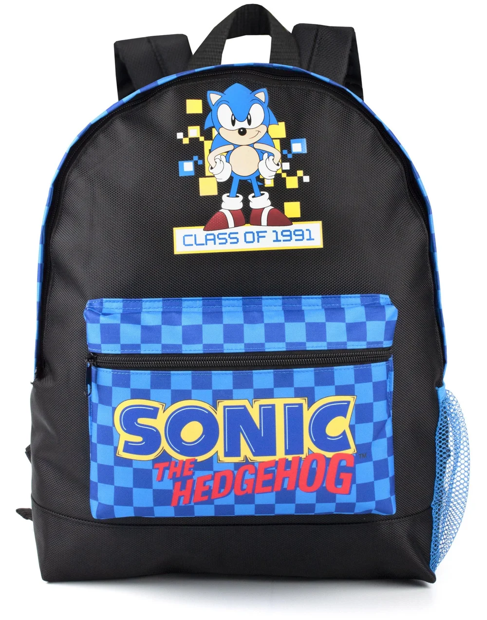 Sonic The Hedgehog Black Retro Style Gaming Backpack - One Size Image 3