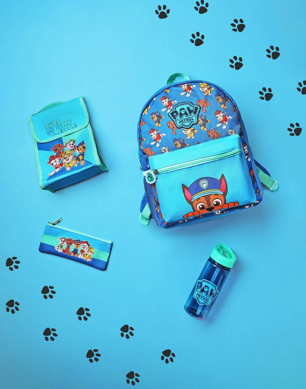 Vanilla Underground Paw Patrol Multi Character Kids Blue 4 Piece Backpack Set - One Size Image 1