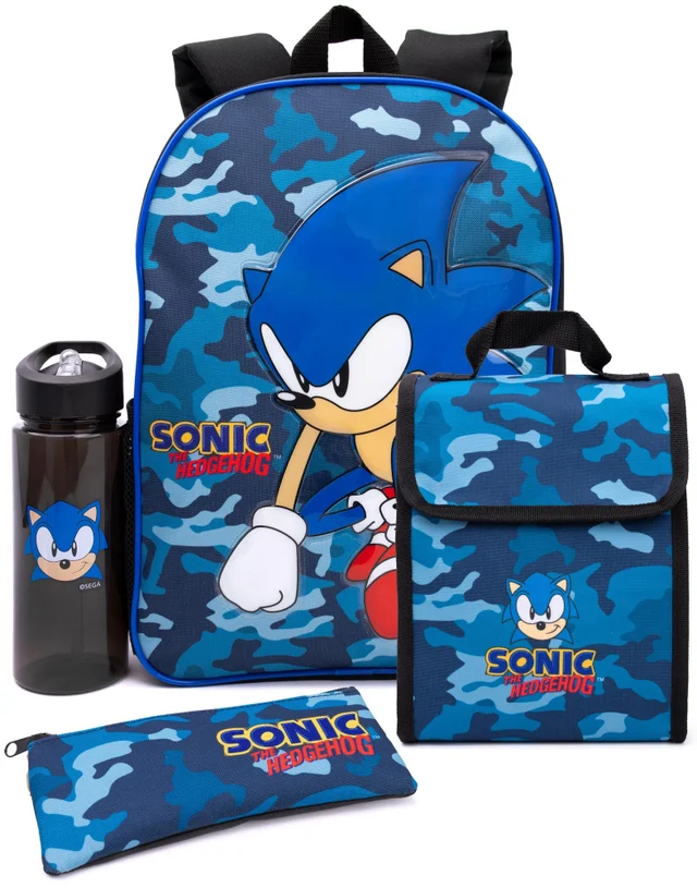 Vanilla Underground Sonic The Hedgehog 4 Piece Backpack Set