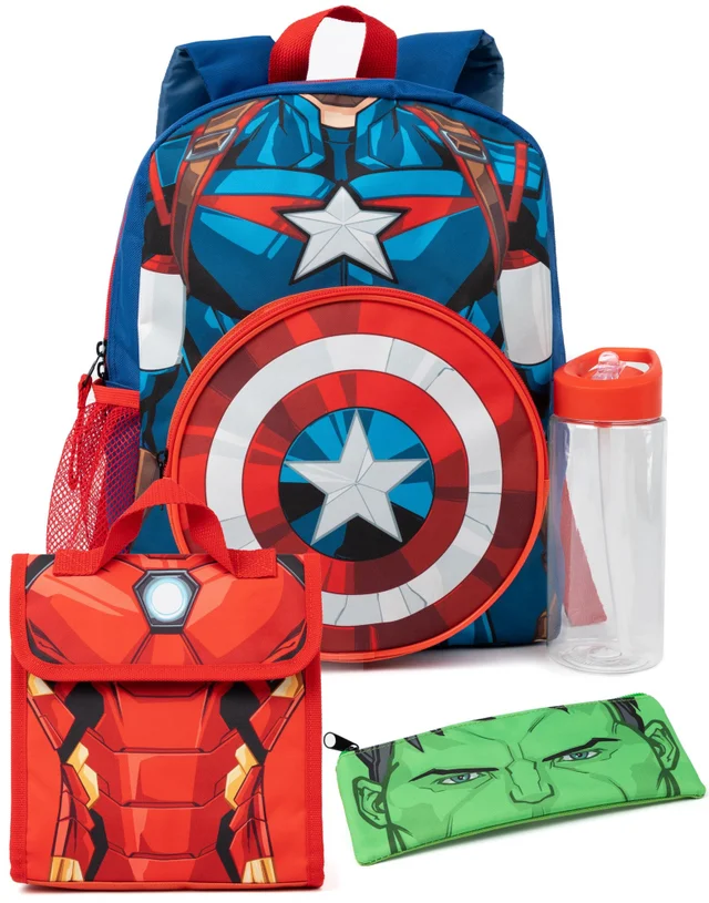 Marvel Blue Backpack 4 Piece Set