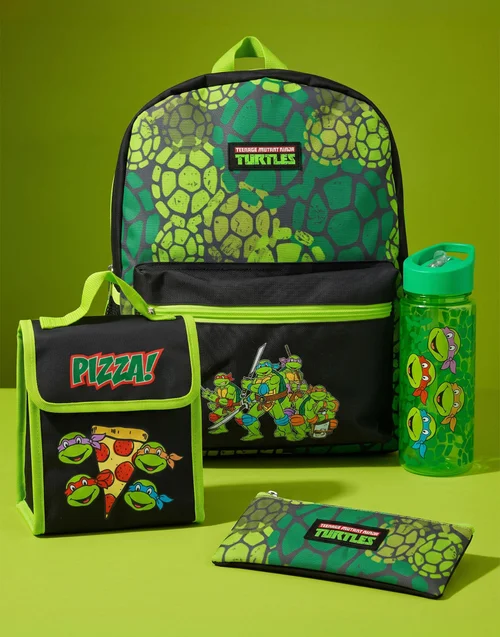 Vanilla Underground Teenage Mutant Ninja Turtles Pizza Kids Green 4 Piece Backpack Set - One Size Image 2