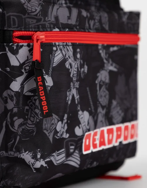 Vanilla Underground Marvel Deadpool Kids Black Backpack - One Size Image 5