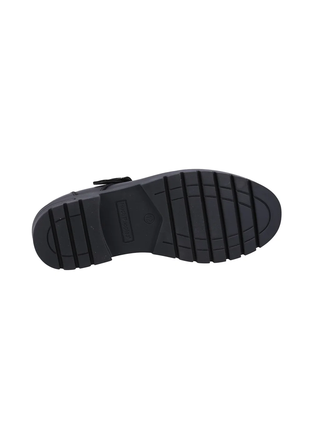 Hush Puppies Black Fiona Junior Shoe - 12 Infants Image 4