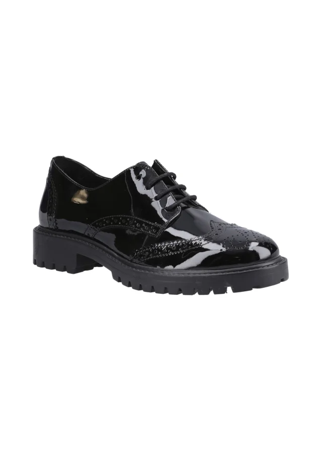 Hush Puppies Black Athena Patent Junior
