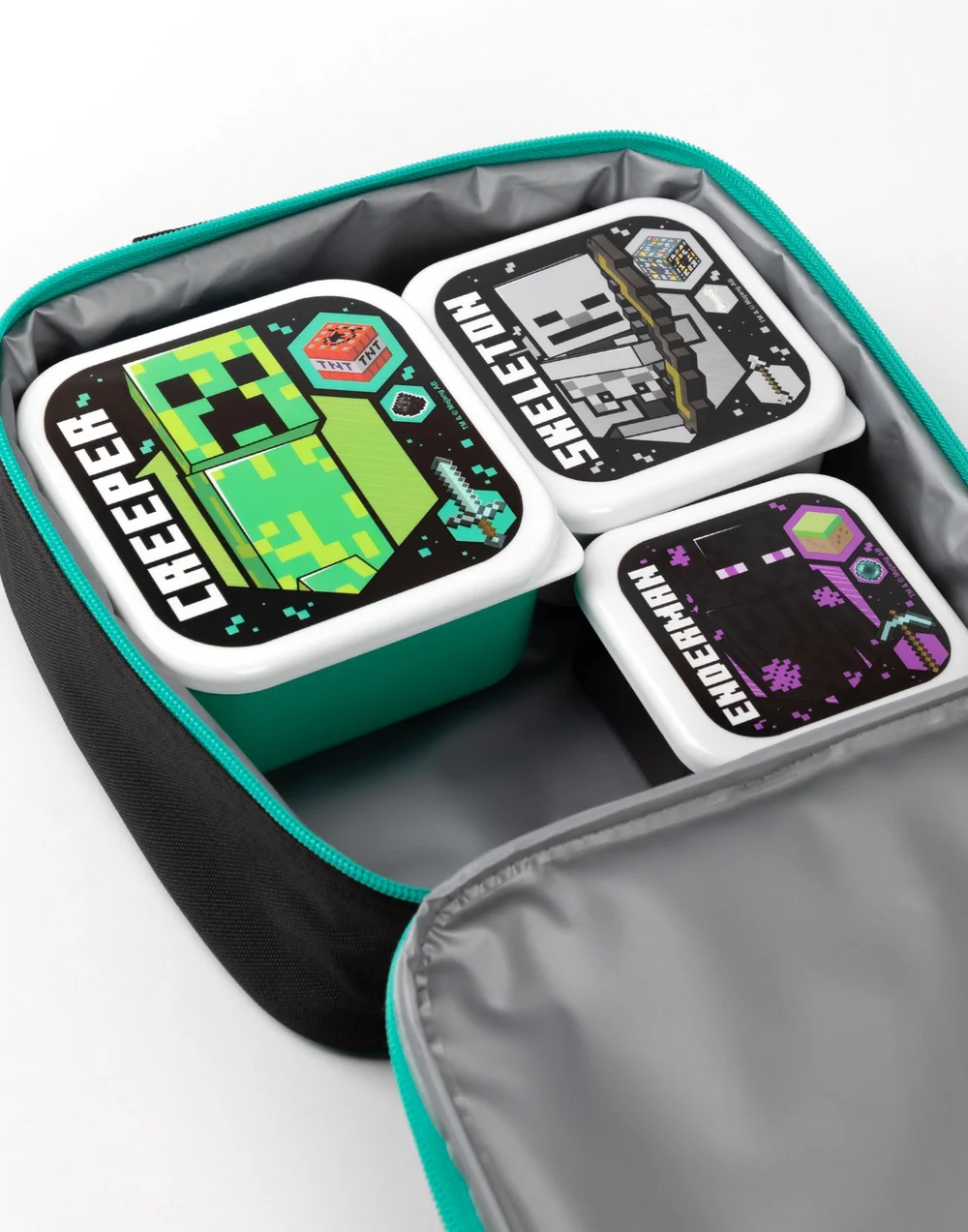 Vanilla Underground Minecraft Creeper 5 Piece Lunch Bag Set - One Size Image 5