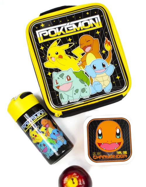 Vanilla Underground Pokemon Multi Character Kids Lunch Bag, Lunch Box and Bottle Set - One Size Image 2