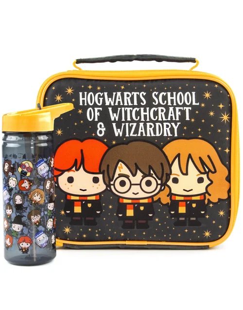Harry Potter Chibi Character Lunch Bag & Bottle Set - One Size Image 1