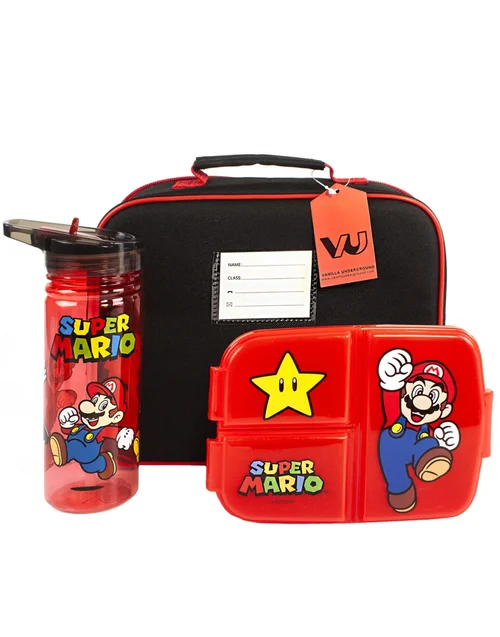 Vanilla Underground Super Mario & Yoshi Lunch Bag Set - One Size Image 1