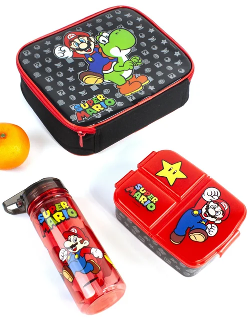 Vanilla Underground Super Mario & Yoshi Lunch Bag Set - One Size Image 3