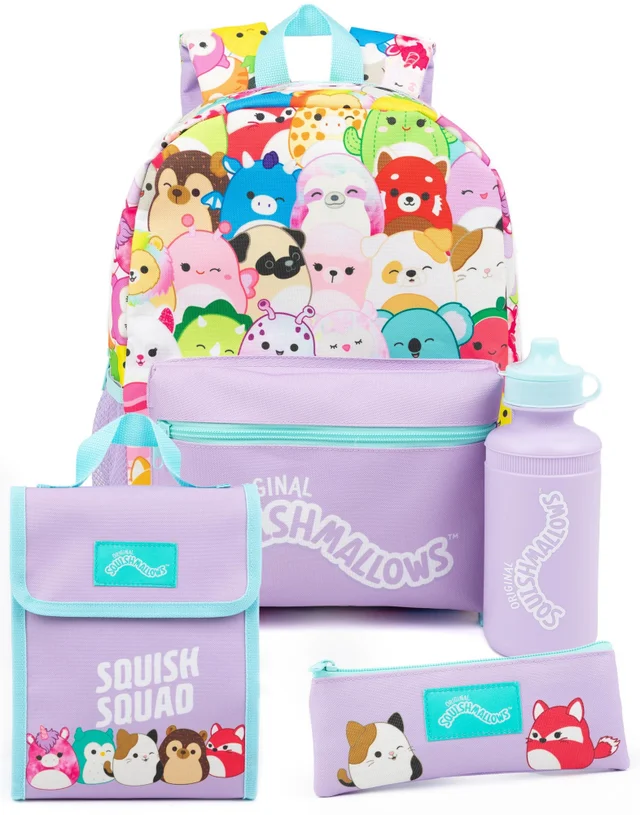 Vanilla Underground Squishmallows Backpack 4 Piece Set