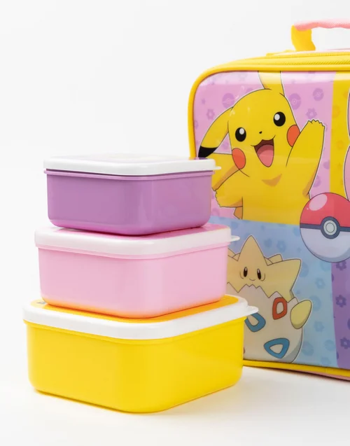 Vanilla Underground Pokemon Multi Charactor Pose Kids Multicoloured Lunch Sets - One Size Image 4
