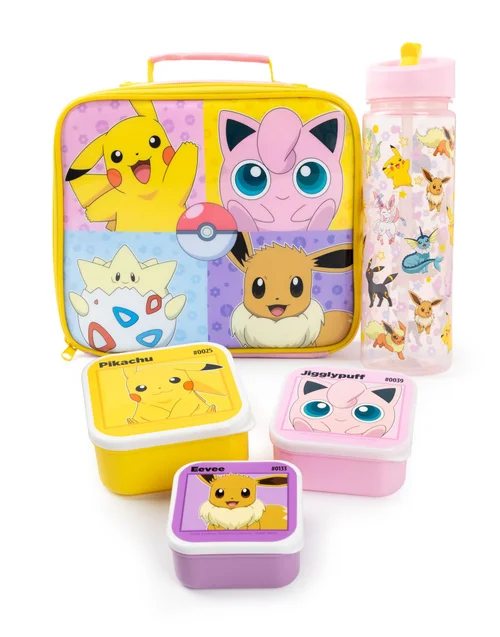 Vanilla Underground Pokemon Multi Charactor Pose Kids Multicoloured Lunch Sets - One Size Image 1