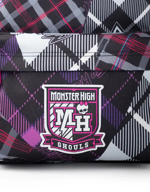 Vanilla Underground Monster High Ghouls Tartan Black Backpack - One Size Image 5