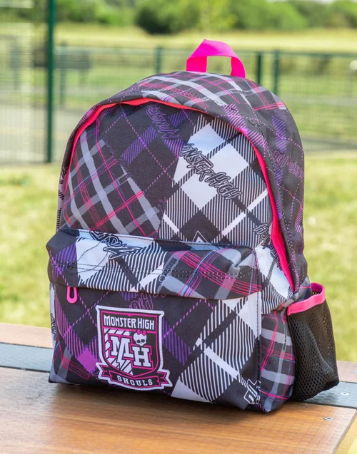 Vanilla Underground Monster High Ghouls Tartan Black Backpack - One Size Image 1