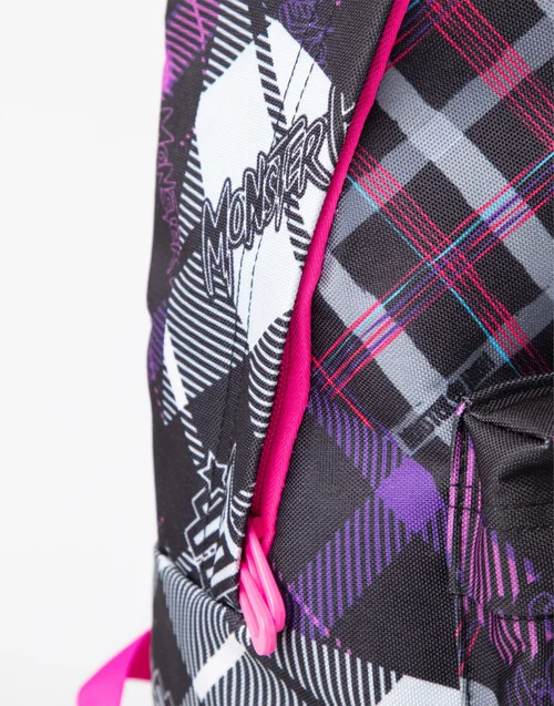 Vanilla Underground Monster High Ghouls Tartan Black Backpack - One Size Image 3