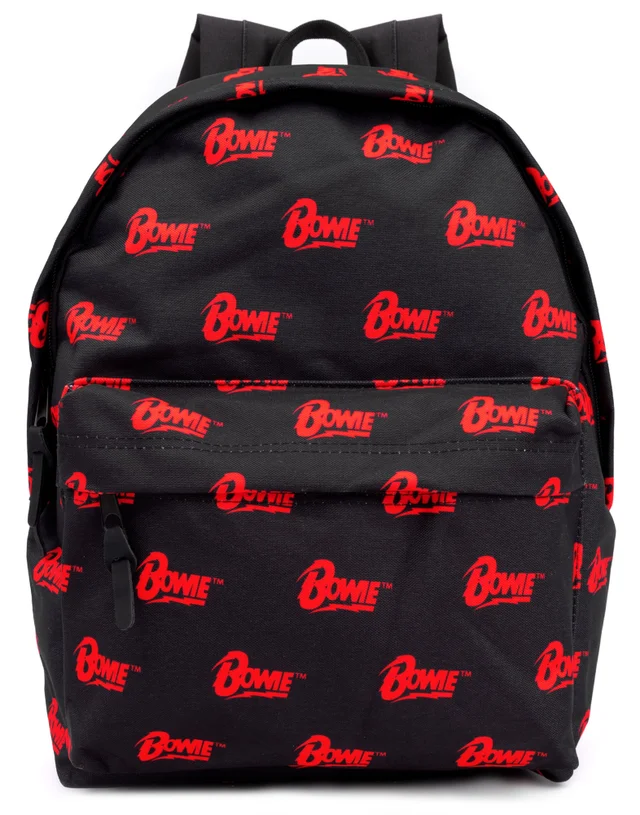 David Bowie Red Logo Black Backpack