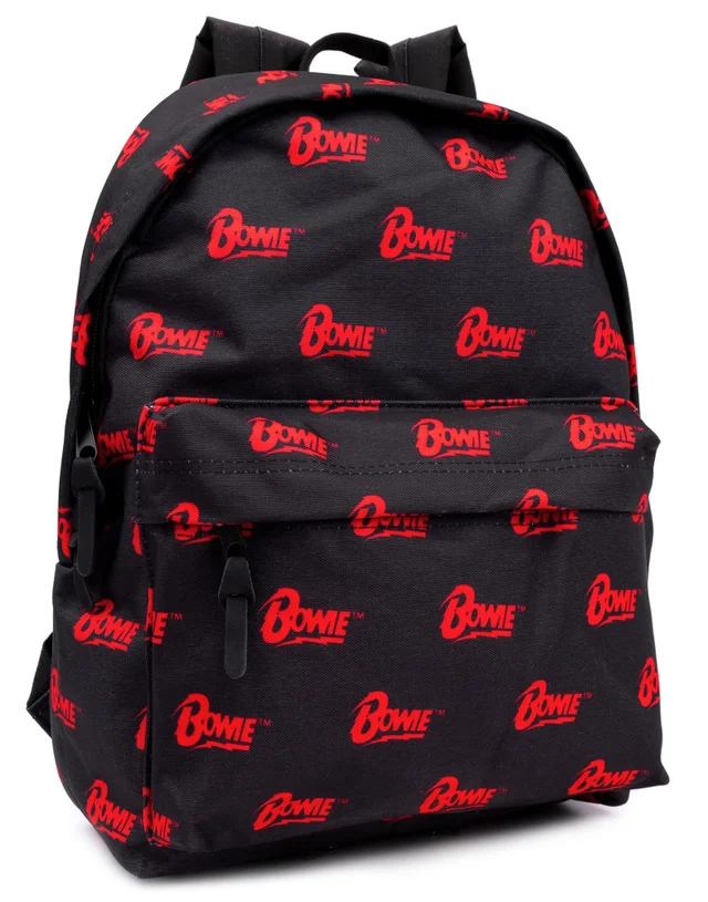 David Bowie Red Logo Black Backpack
