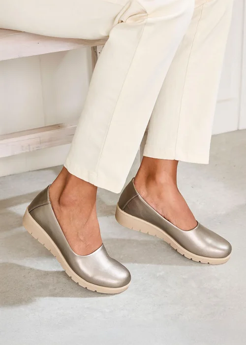 Cotton Traders Metallic Core Comfort Flexisole Shoes - 5 Image 2