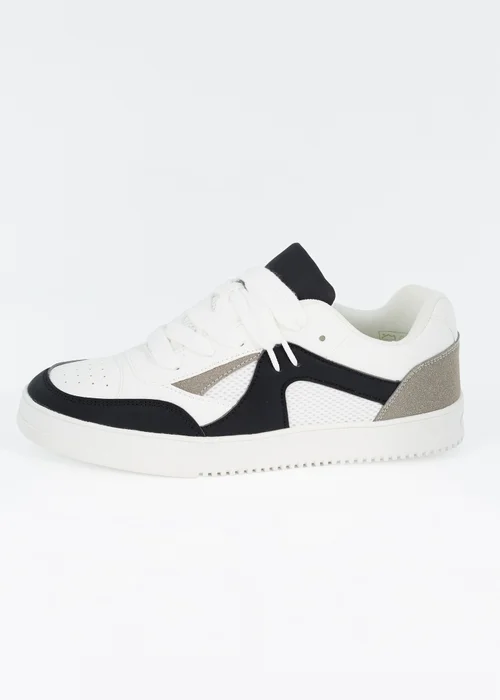 Brave Soul White Faux Leather Trainers - 6 Image 4