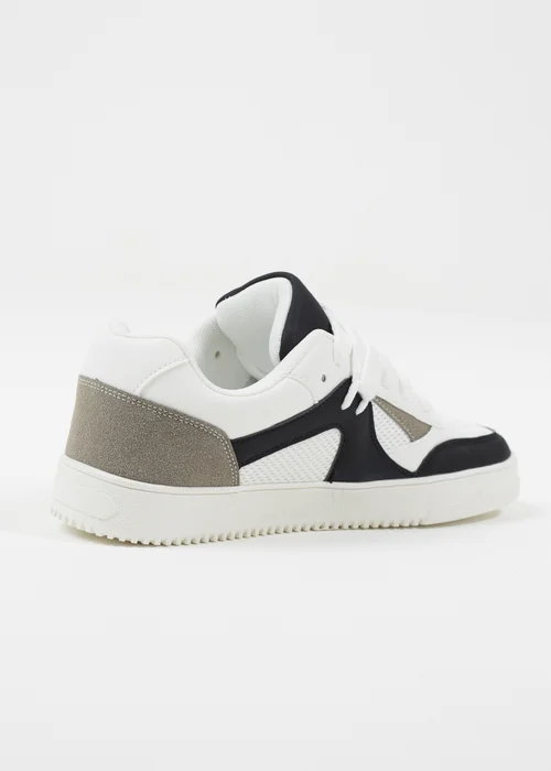 Brave Soul White Faux Leather Trainers - 6 Image 2