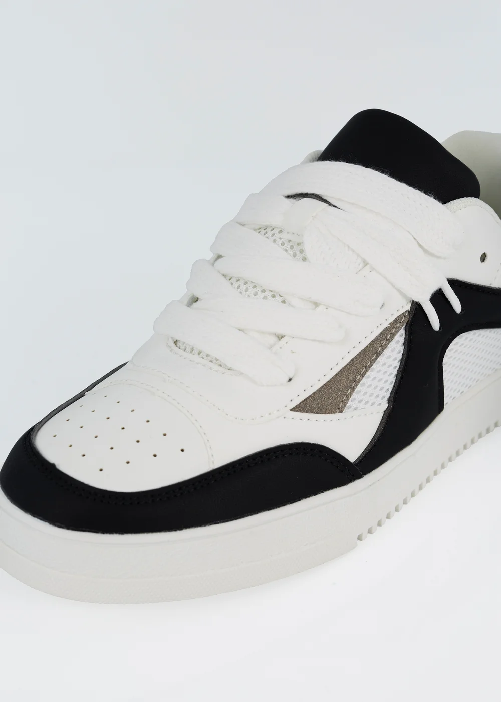 Brave Soul White Faux Leather Trainers - 6 Image 3